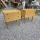Pair of Scandinavian oak bedside tables from the 1960s.