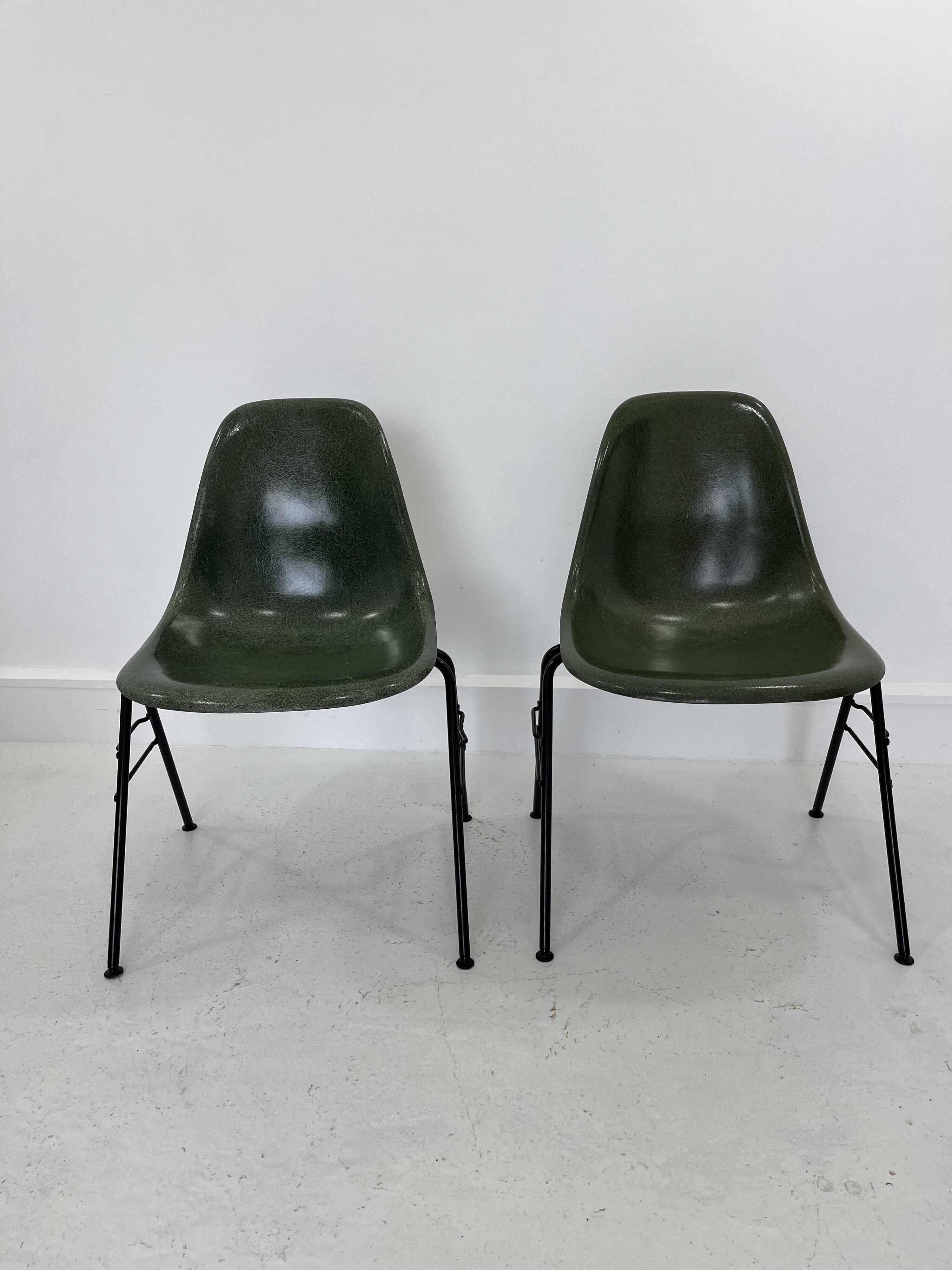 Fiberglass DSS Stacking Chairs by Ray & Charles Eames for Herman Miller, 19