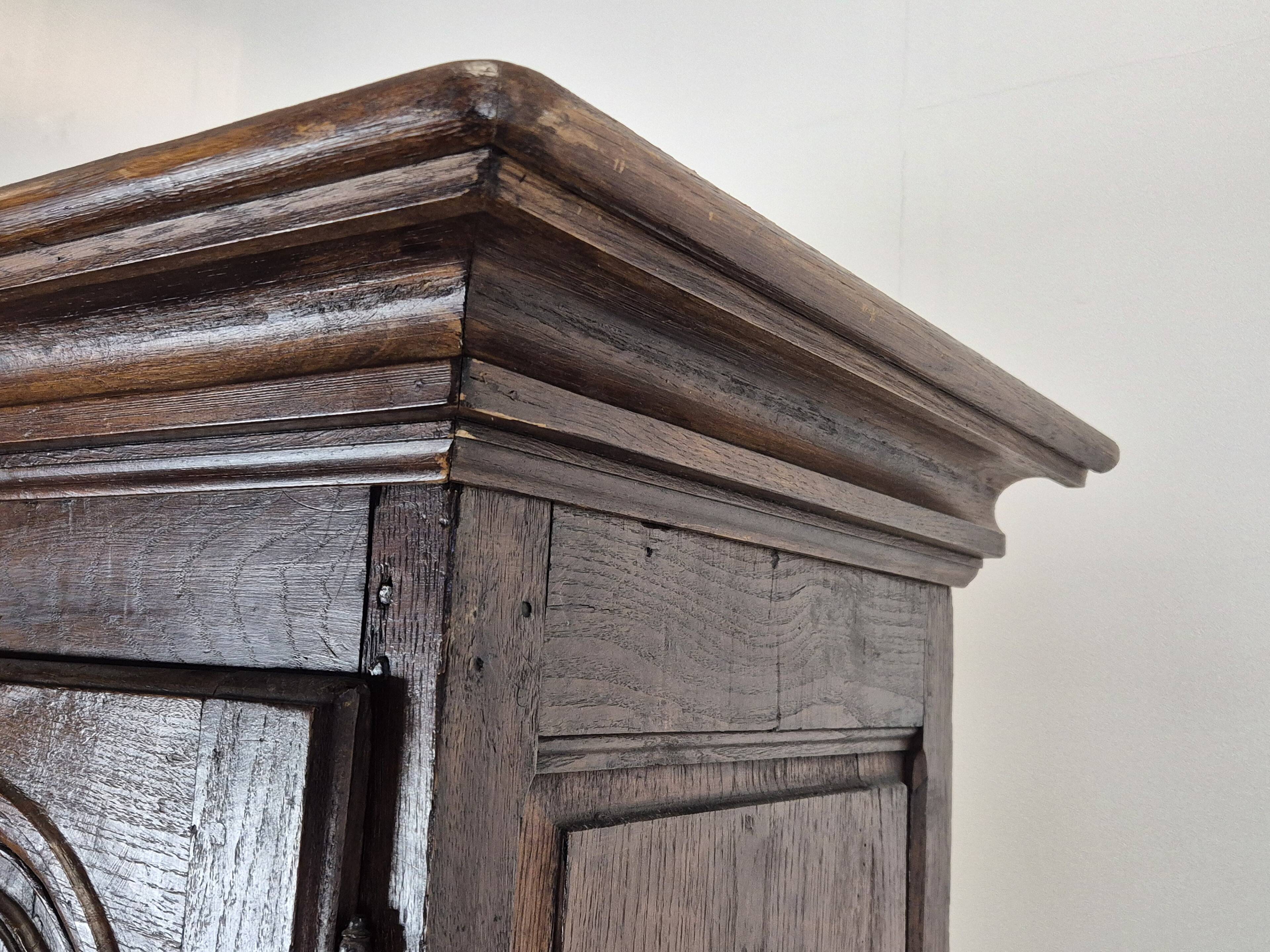 Small oak community cupboard