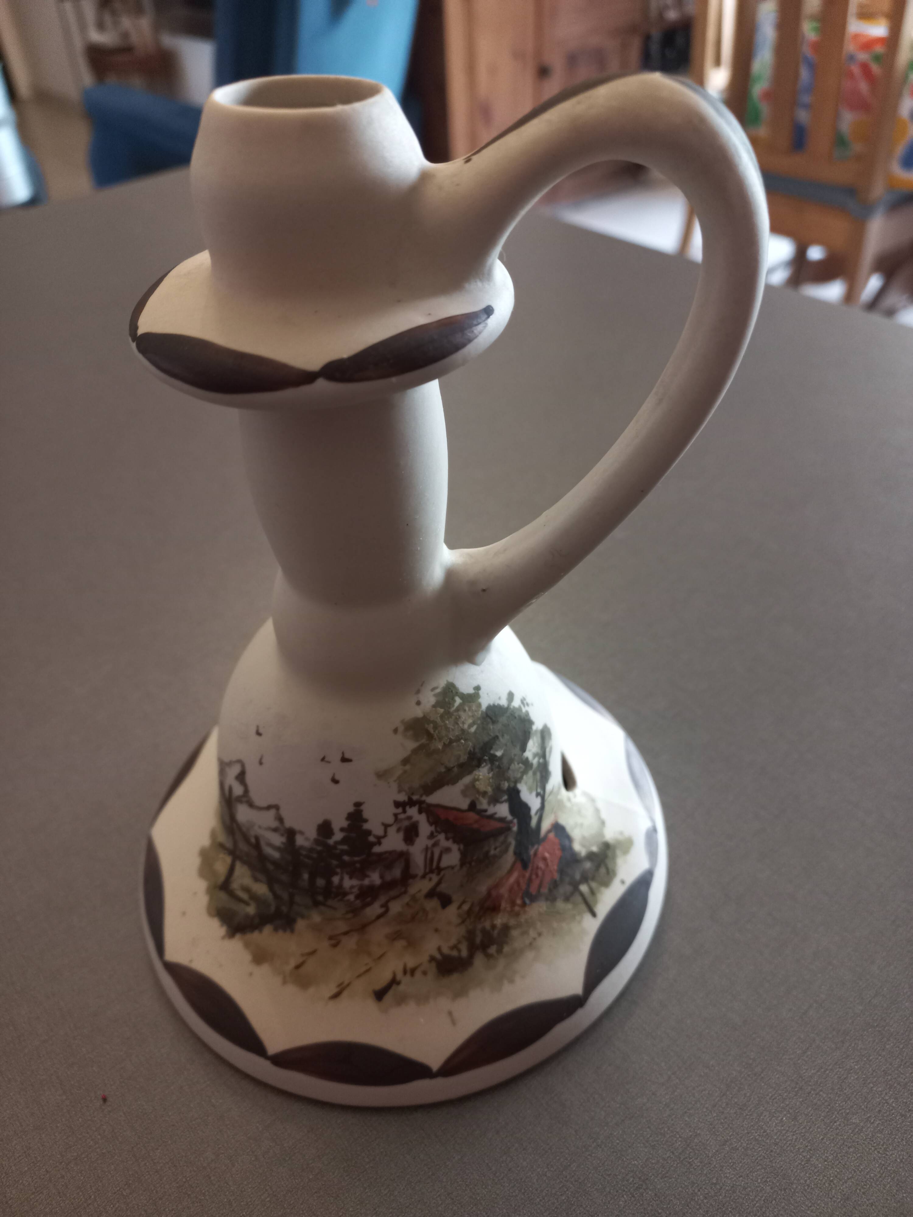 Candle holder signed Cazalas