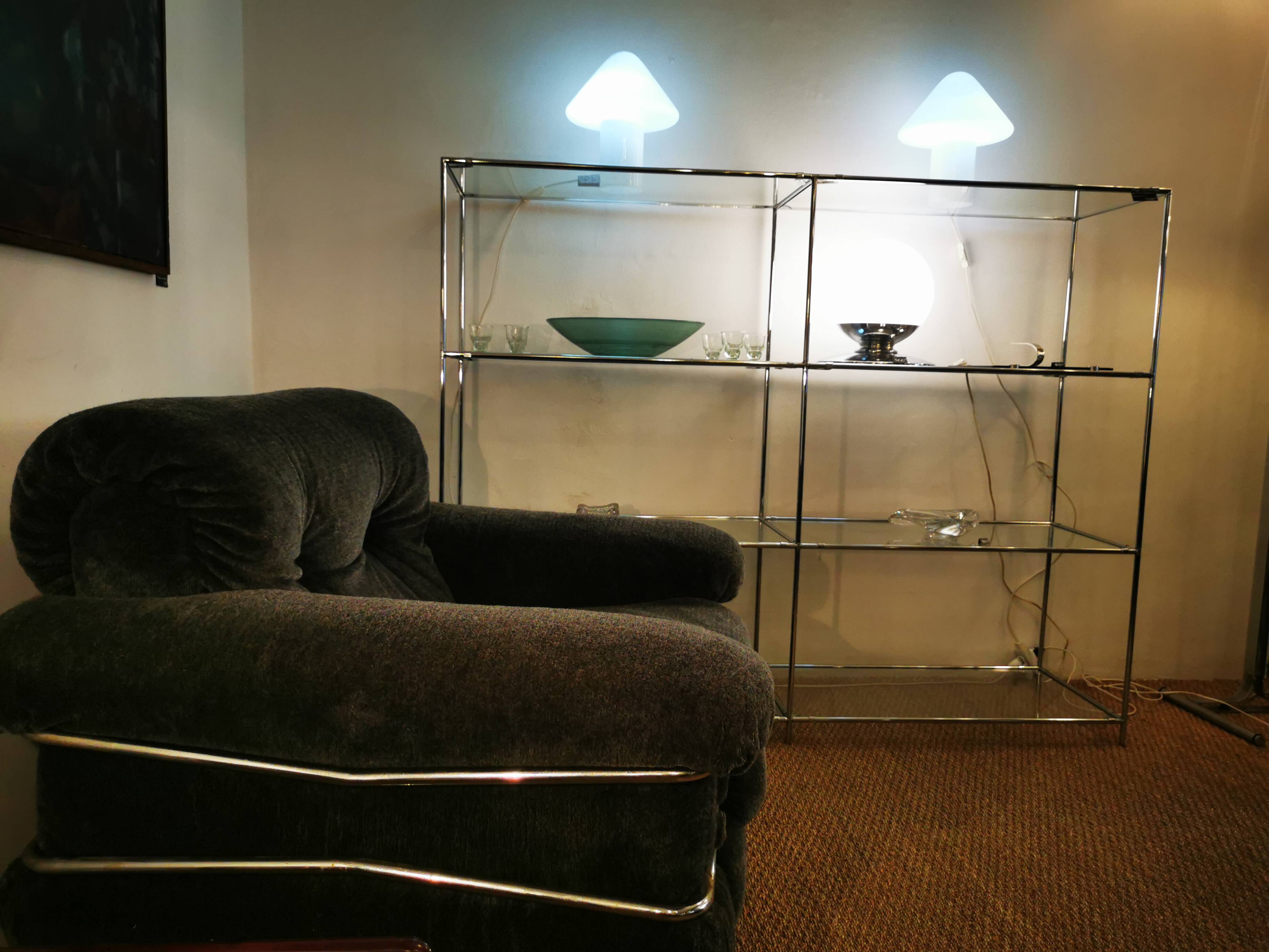 Pair of vintage italian design armchairs from the 70s