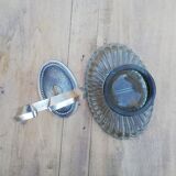 Duo for bathroom: soap holder and towel hook