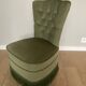 Fauteuil velours crapaud