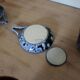Pair of covered ceramic vintage trembler cups