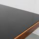 Table basse en hêtre et en verre opaque, années 1960, Tchécoslovaquie