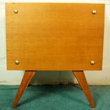 Golden oak compass stand & speaker cabinet 1960
