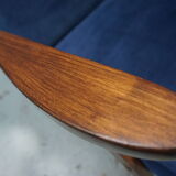 Mid century modern easy chairs from 1960's in navy blue velvet, set of 2
