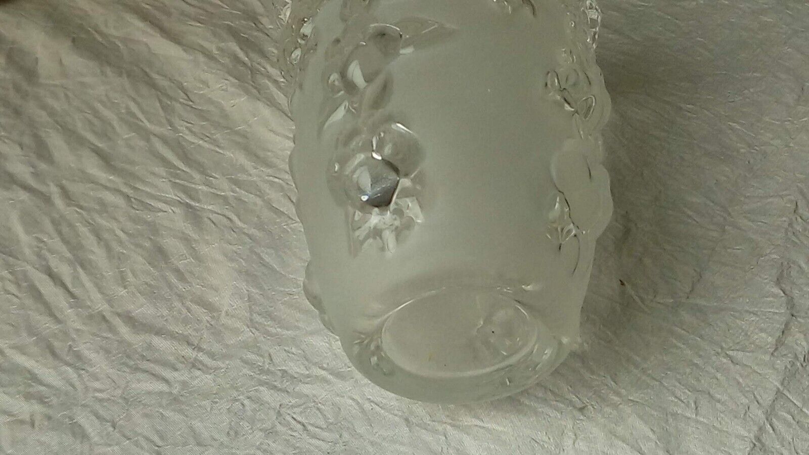 Lalique style frosted glass vase