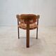 Set of 6 Italian Wooden Armchairs, 1960's