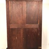 Napoleon III bookcase, blackened wood inlaid with brass, ivory and mother-of-pearl