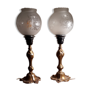 Duo de lampes pied en
