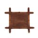 Small wall mirror in turned wood in a faux bamboo style, 1930s.