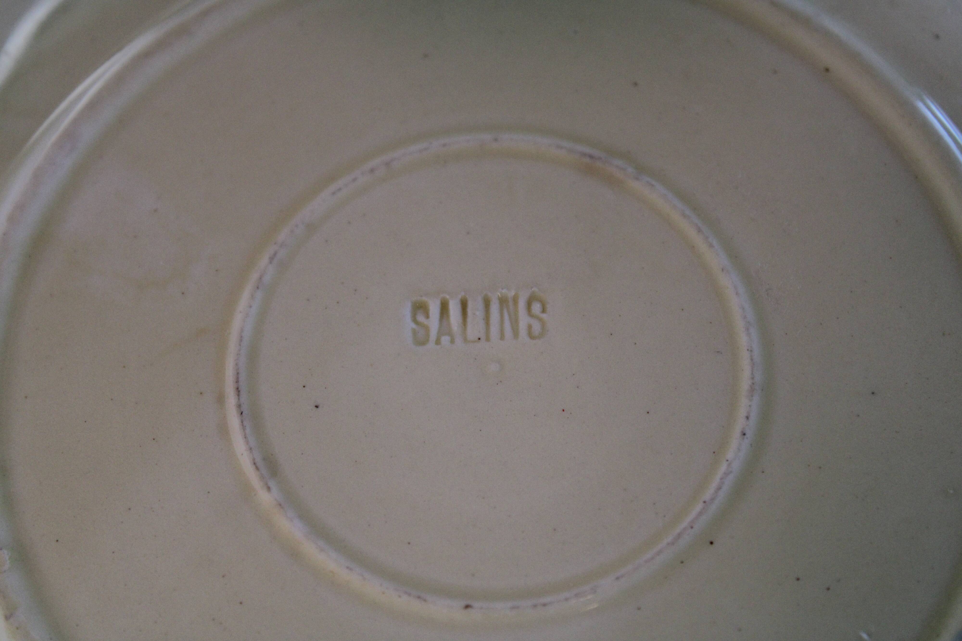 Barbotine Salins Decor Grapes-Cherries-Cherry Plate