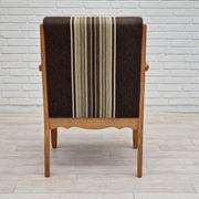 1970s, Danish design, oak wood armchair in furniture wool.