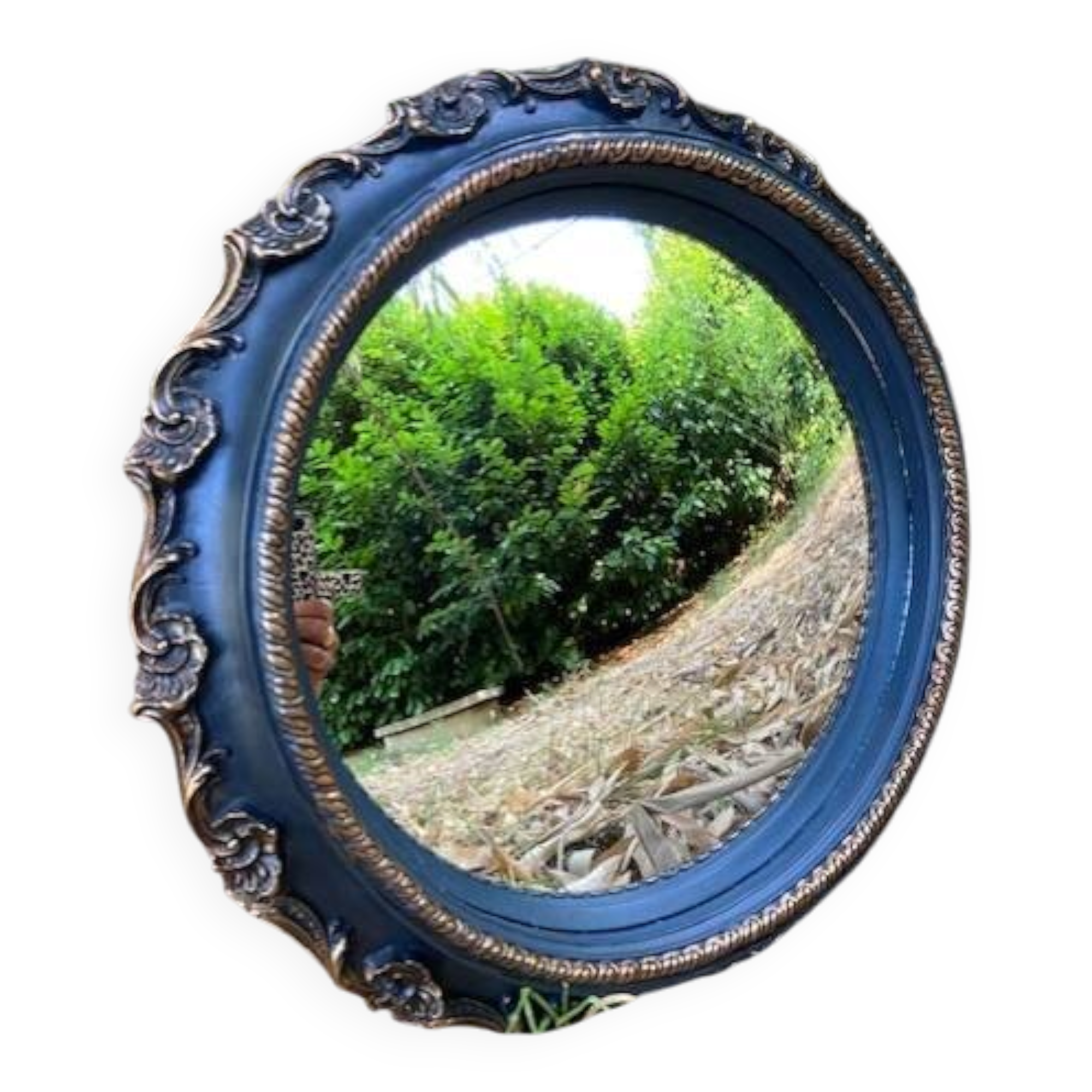 Convex mirror, also known as a witch's mirror.