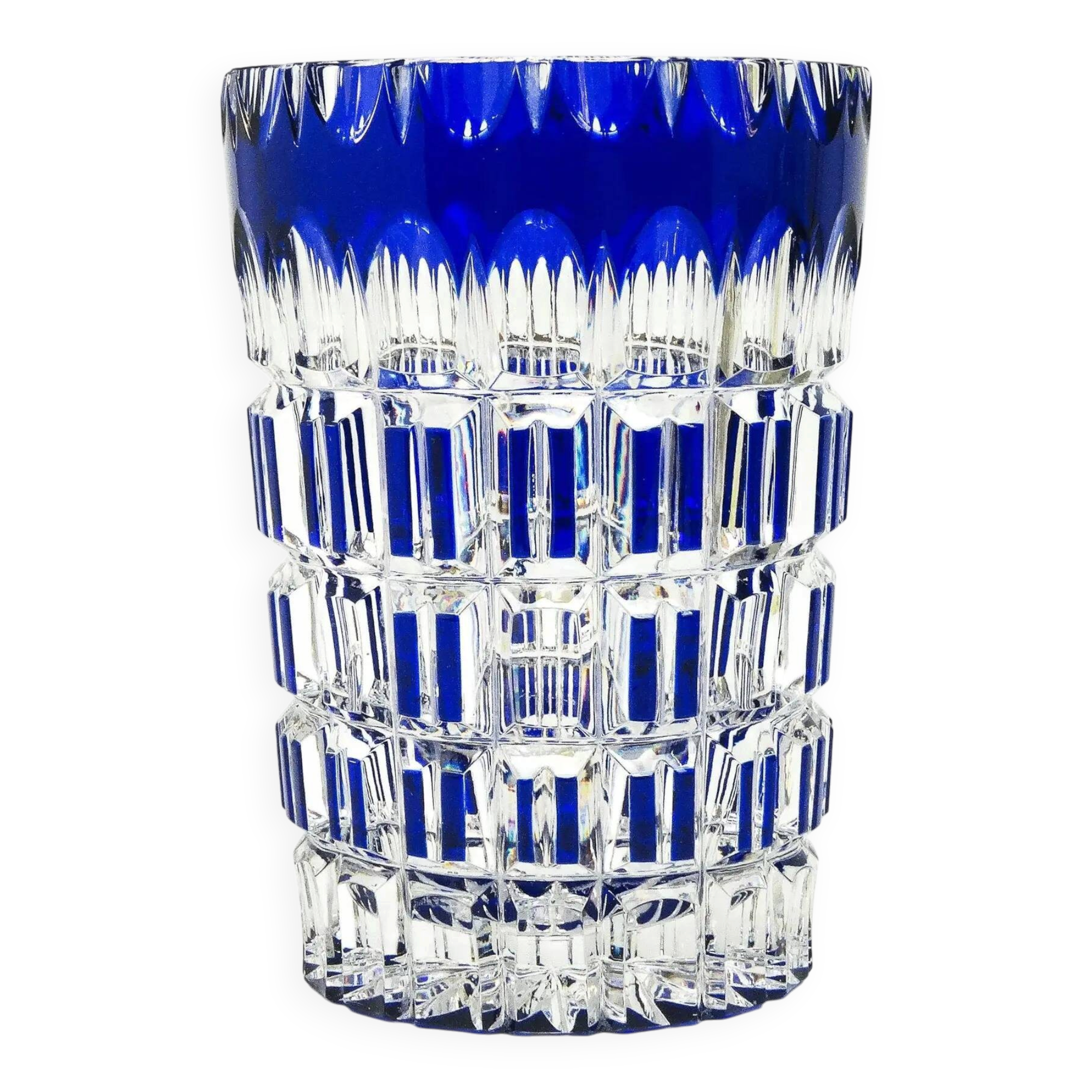 Mid-century modern vase, cobalt glass, Germany, 1950s
