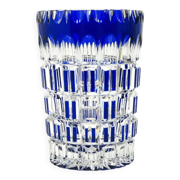 Vase moderne du milieu du siècle, en verre cobalt, Allemagne, années 1950
