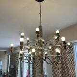 Gino Sarfatti pendant light in chrome steel