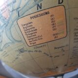 Ancient Light Earth Globe by Girard, Barrère and Thomas