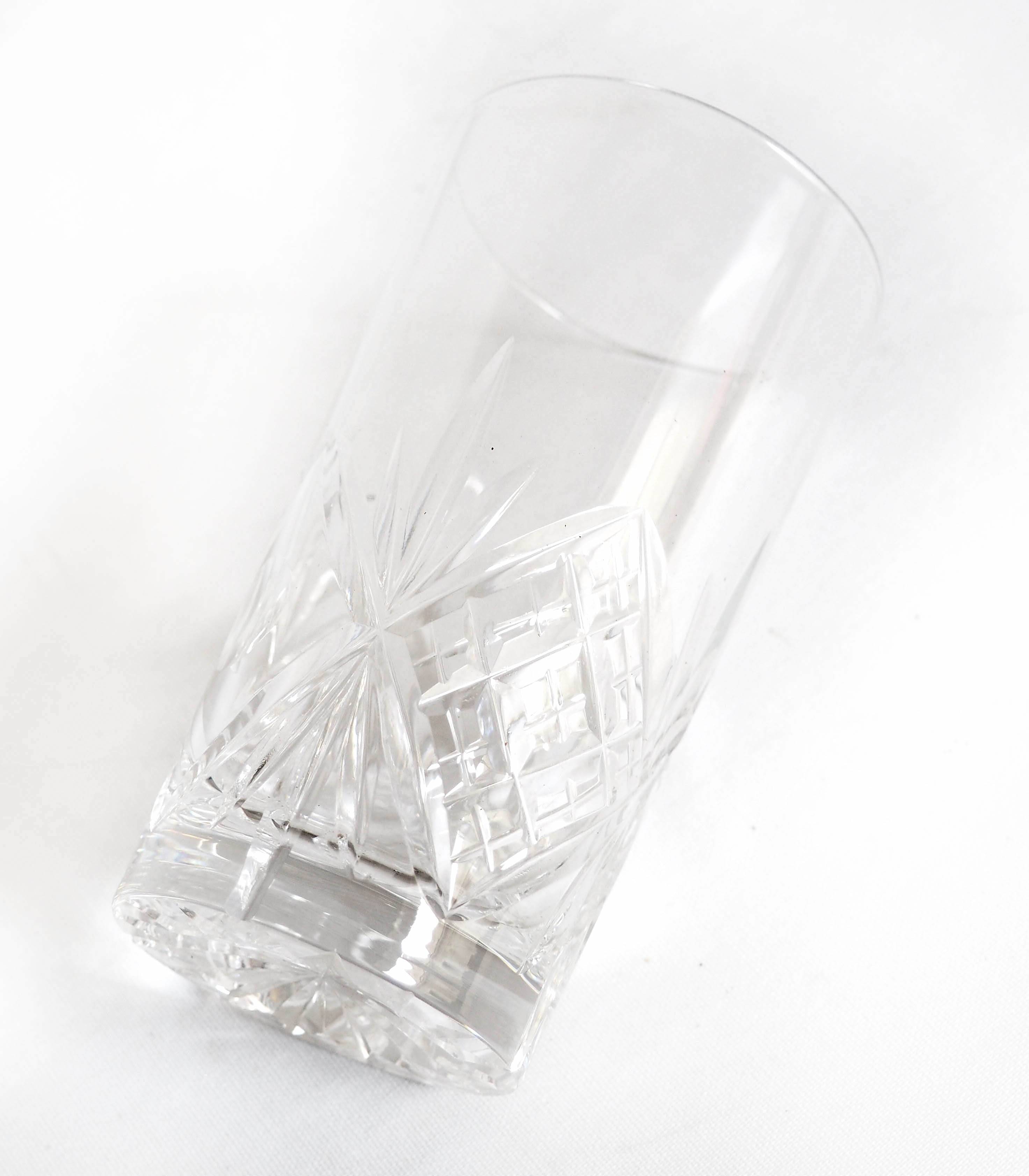4 verres à whisky en cristal