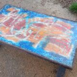 Coffee table in resin years fractal, 70