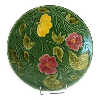 Slurry dish sarreguemines floral decor