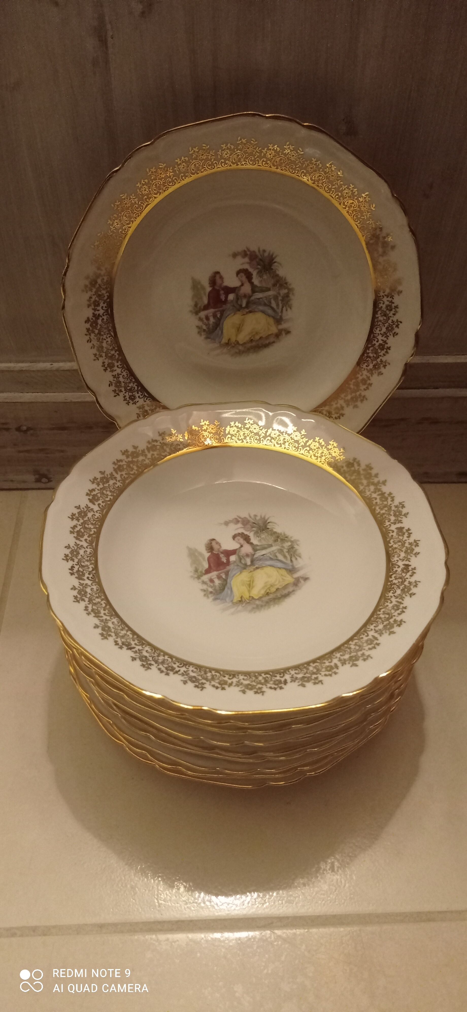 Antique porcelain plates