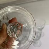 6 crystal wine glasses