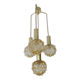 Vintage suspension lamp Limburg, Bubble Glass & Brass, 70s