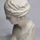 Antique goddess bust in patinated plaster, old, 27 cm