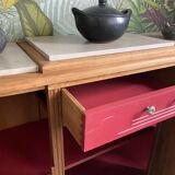 Raspberry art deco buffet