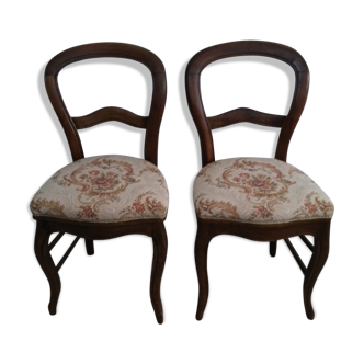 Louis-Philippe chairs with tapestry seat