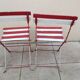 Pair of folding garden bistro chairs, 1900s, vintage
