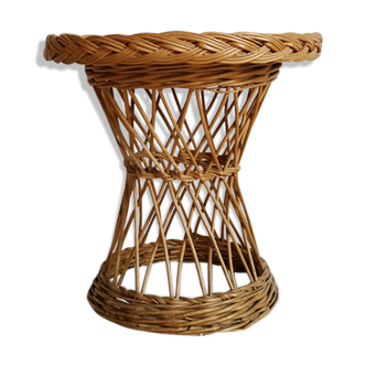 Wicker side table