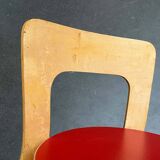 Vintage Red Children's Chair in Linoleum N65 by Alvar Aalto for Artek, Finland, 1970s
