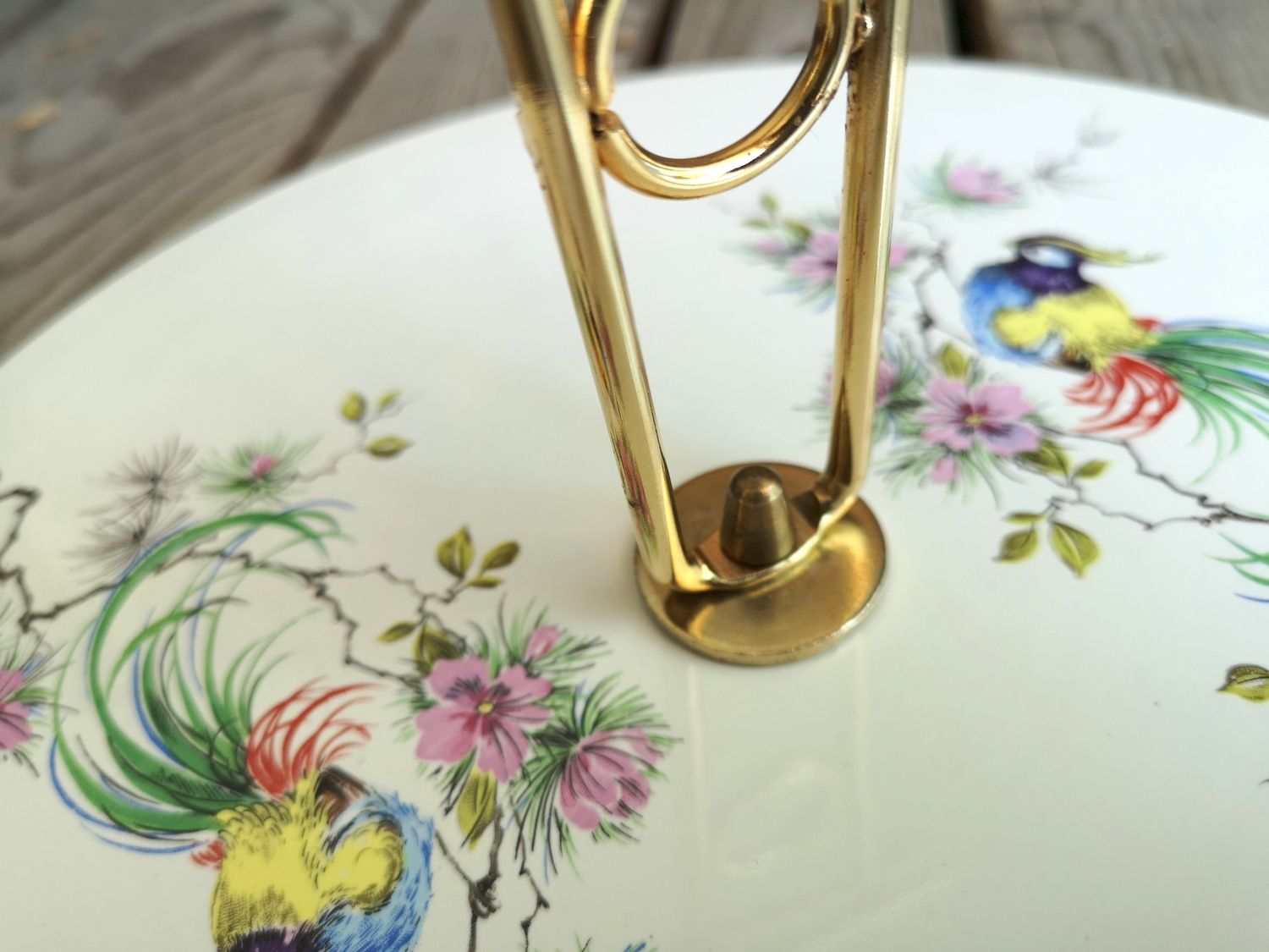 Vintage Cheese Platter in Ceramics Salins Decor Birds of Paradise