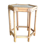 End of sofa. side table. wicker bamboo.vintage