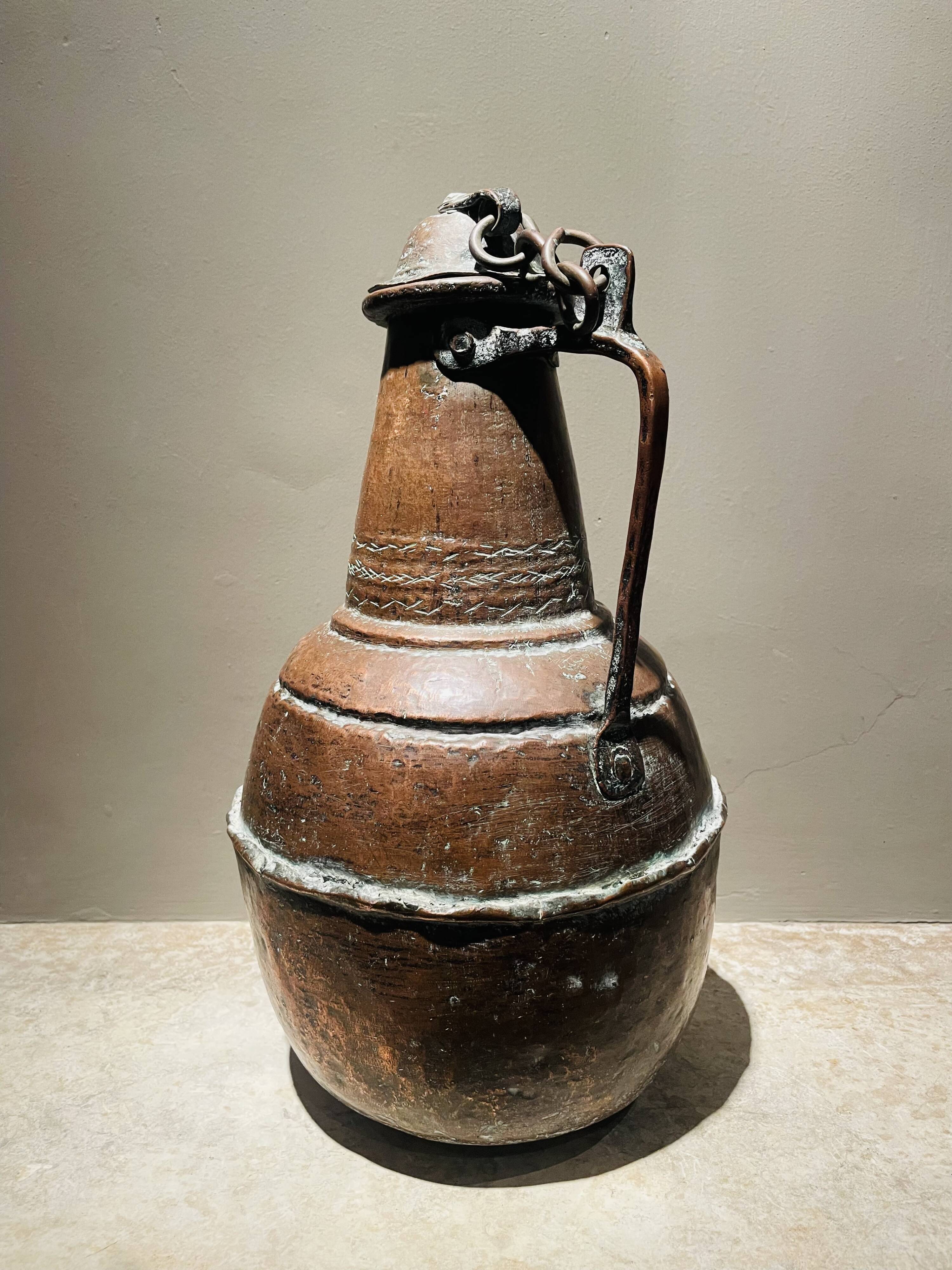 Copper jar with original patina