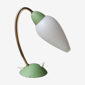 Lampe de table verte pastel et or, France