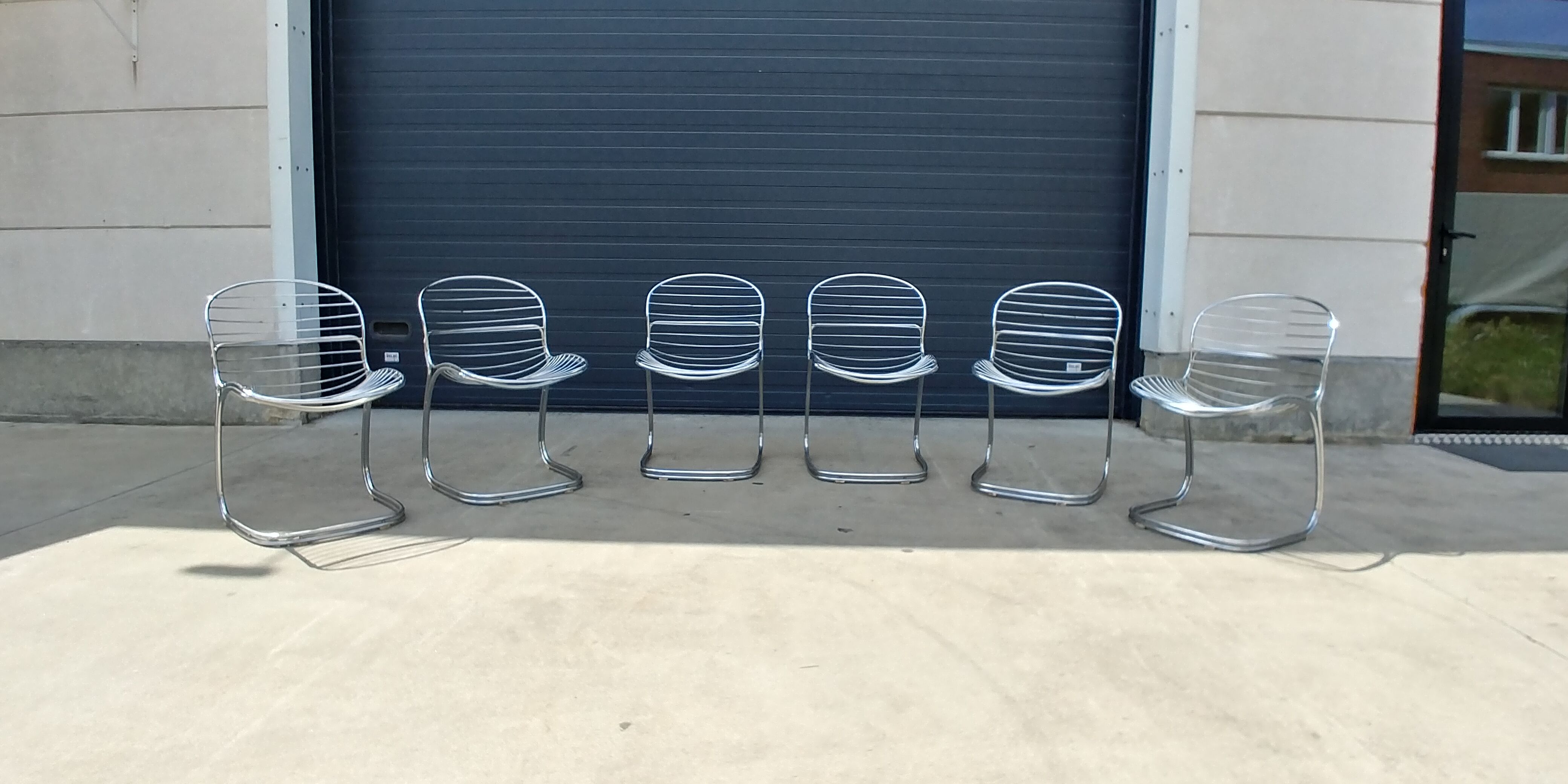 Lot of 6 Sabrina chairs by Gastone Rinaldi 1970