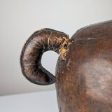 Leather pig ottoman  att dimitri omersa, 1960s