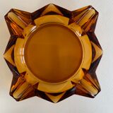 Orange smoked glass ashtray