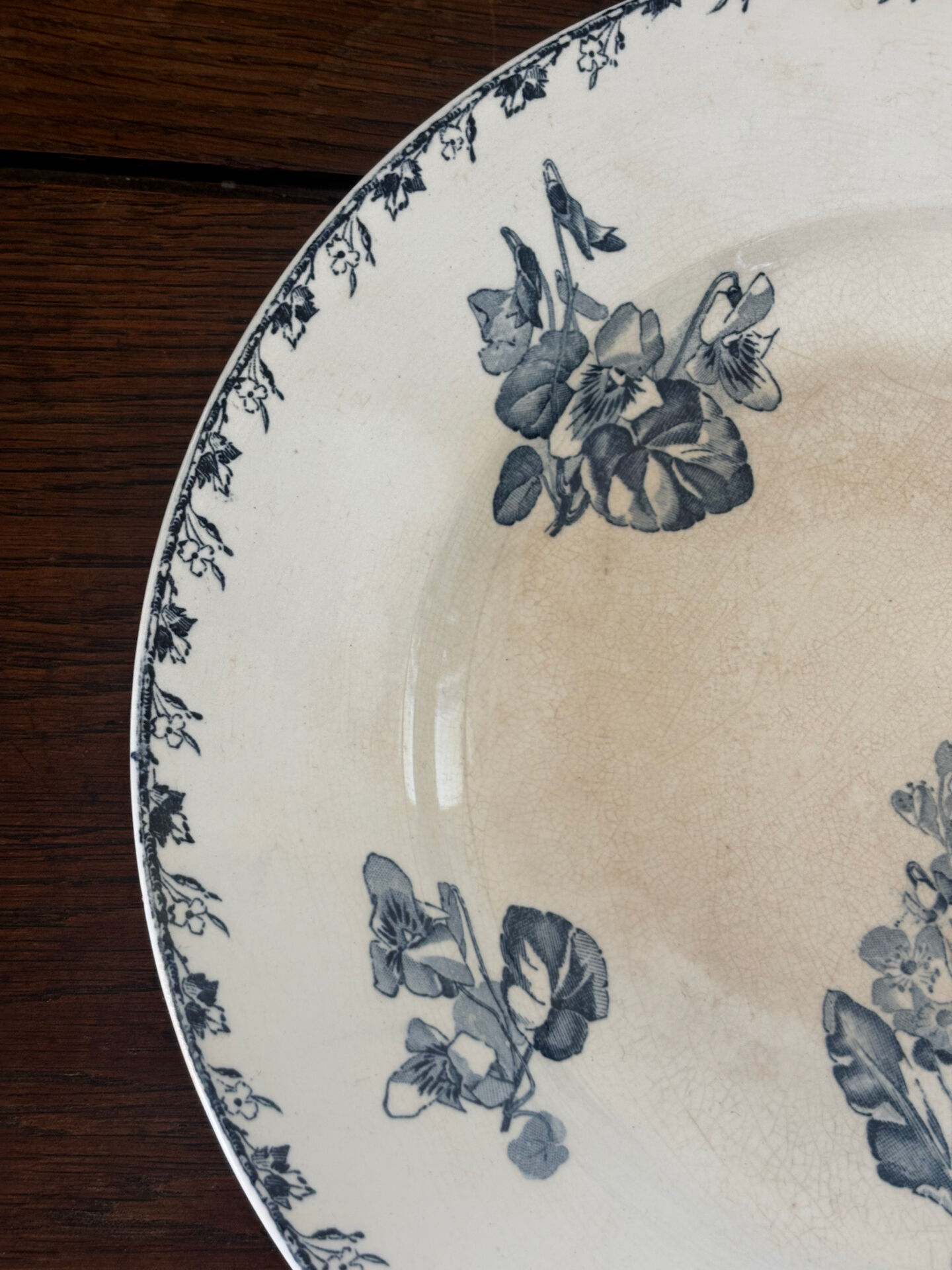 Antique plate from Sarreguemines Stella