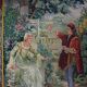 Antique French Aubusson Tapestry with Romantic Scene