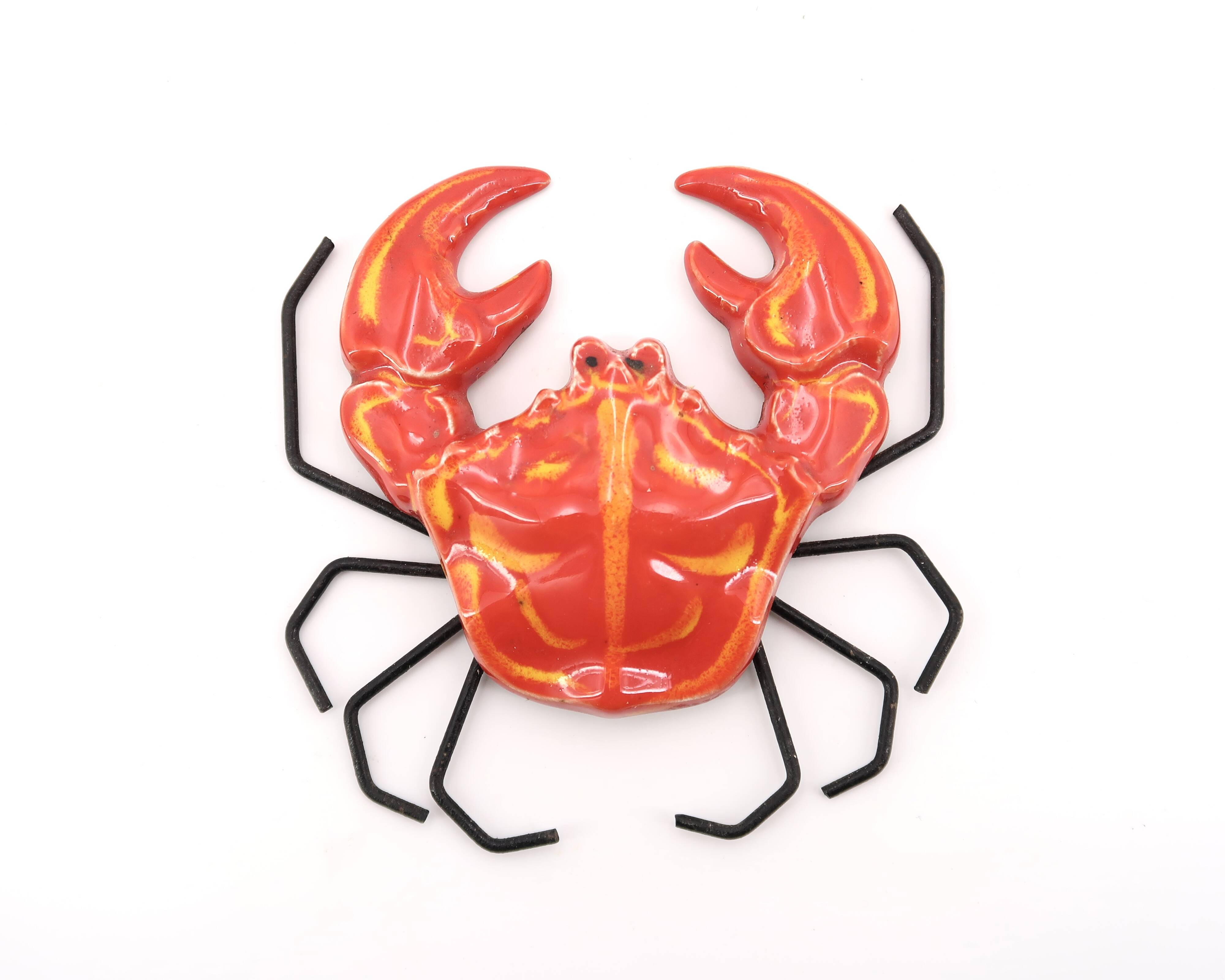 Ceramic wall lobster and crabs, Vallauris 1950s