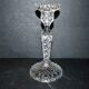 Diamant candlestick candle holder in molded pressed glass by Portieux Vallerysthal