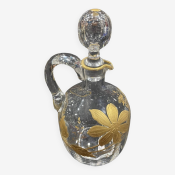 Baccarat Carafe in Enameled Gold Crystal from the 19th Century