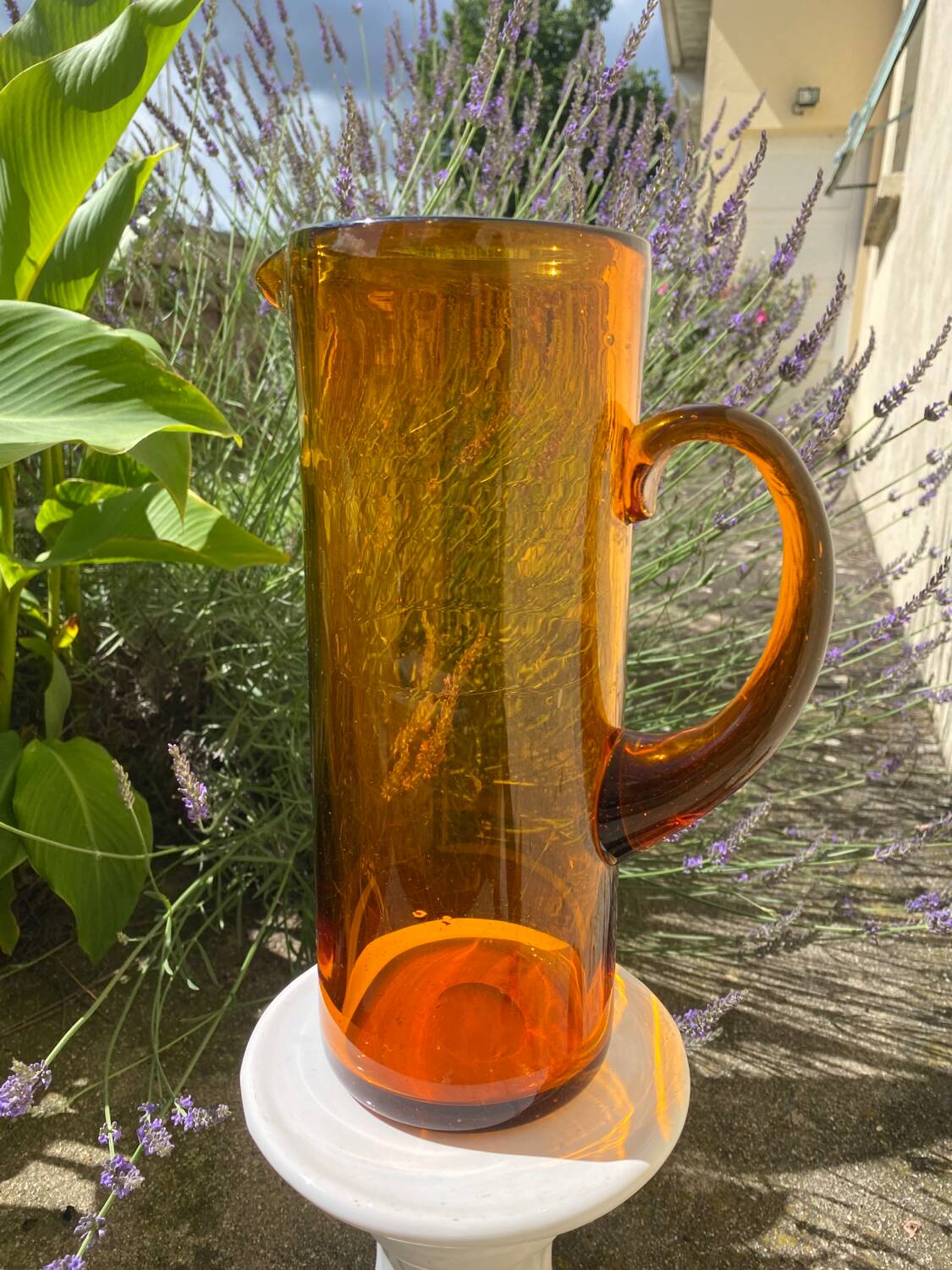 Grande carafe verre soufflé