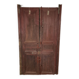 Double porte en bois patinée