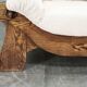 Brutalist Solid Oak and Bouclé Three-Seat Sofa, Czechoslovakia 1970s